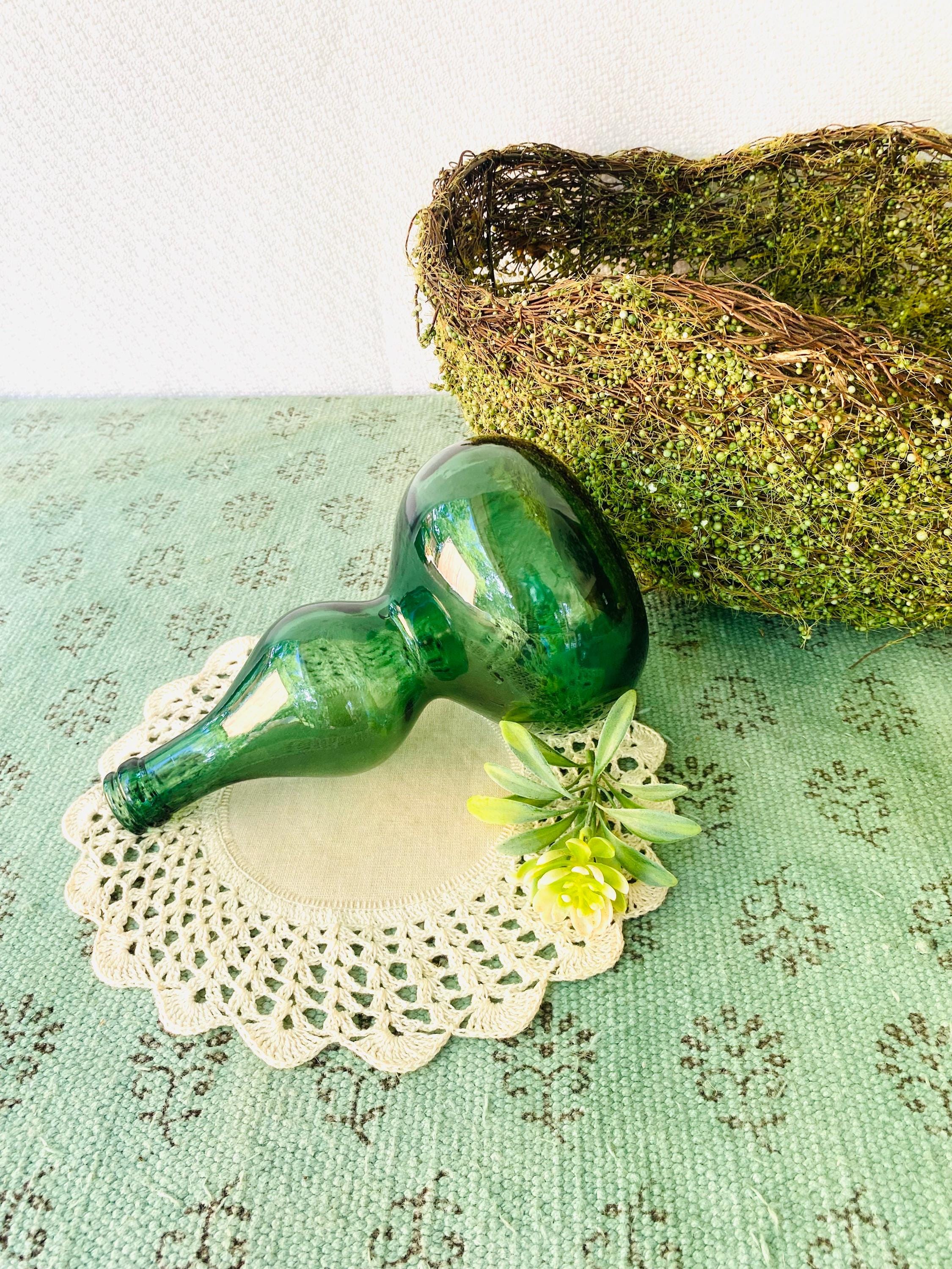 Vintage Green Hour Glass Shaped Bottle/ Gourd Bottle - Etsy