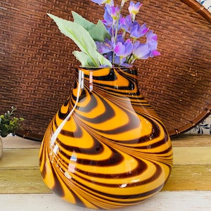 Vintage Fifth Avenue Crystal Swirl Vase