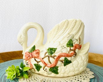 Ceramic Swan Planter