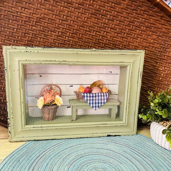 Vintage Framed 3D Shadow Box/ Wall Decor