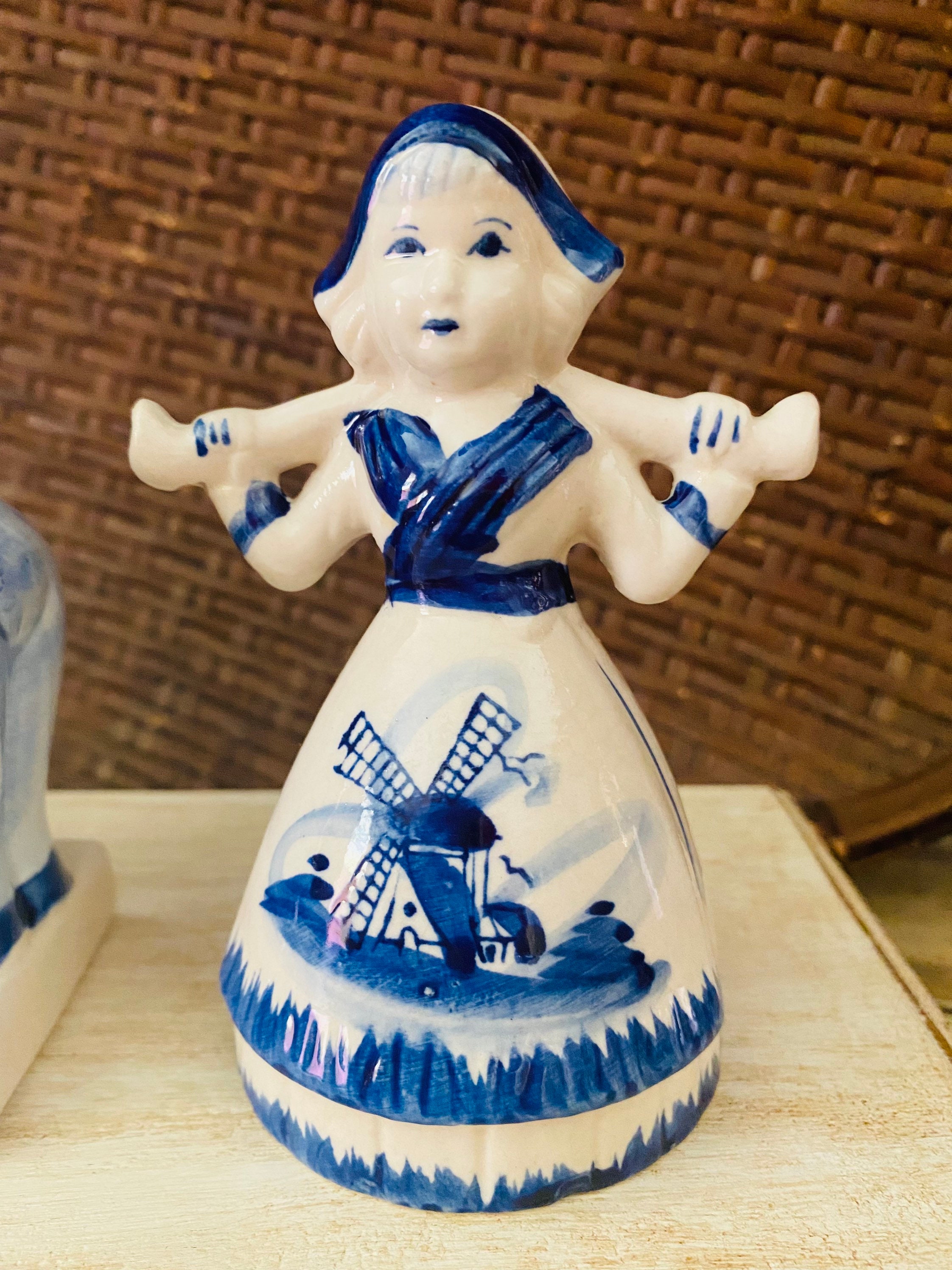 Vintage Blue & White Dutch Holland Delft Figurines - Etsy