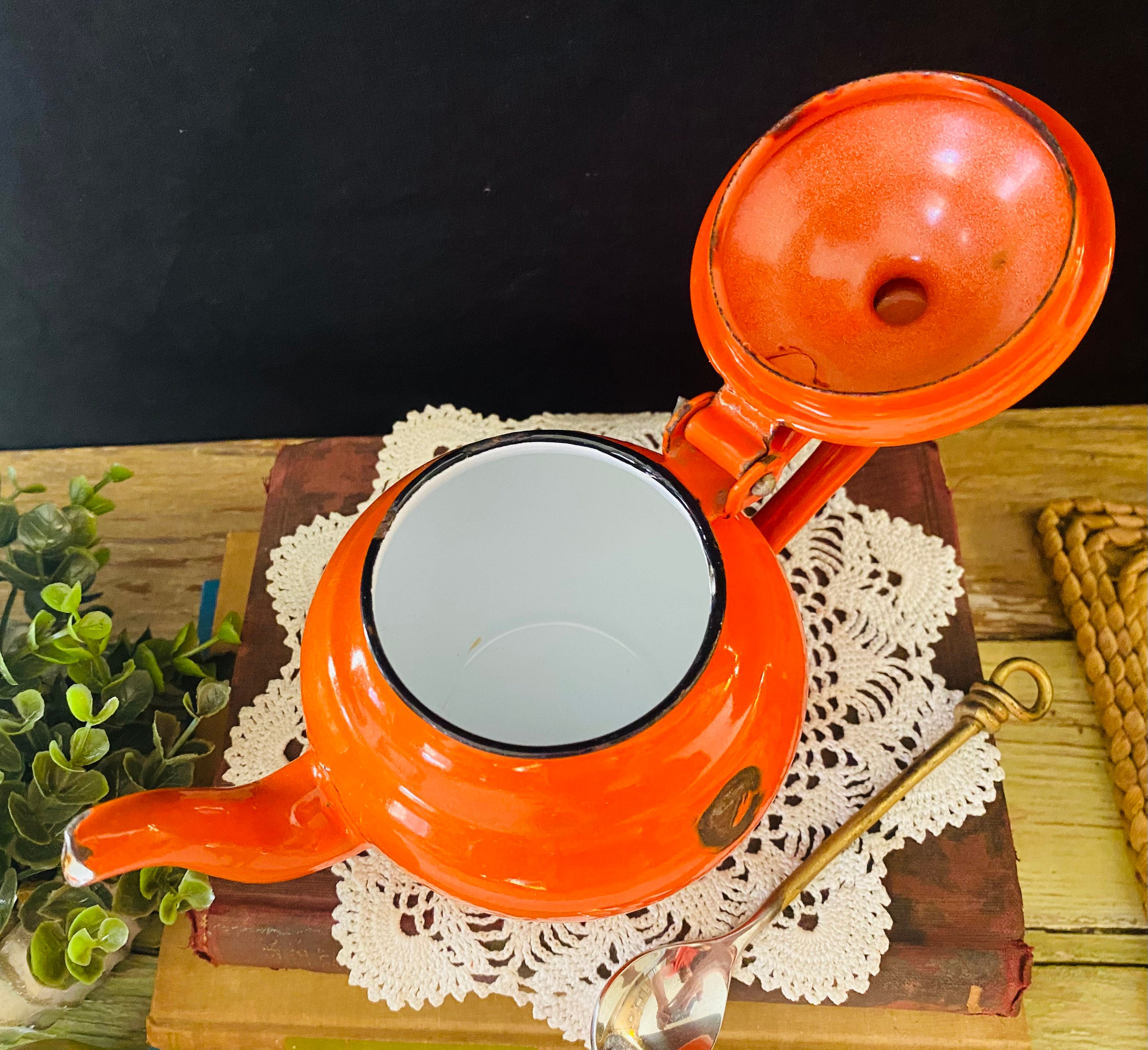 Vintage Enamel Teapot Made in Yugoslavia Etsy