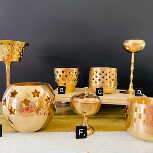 Vintage Brass Votive Candleholders