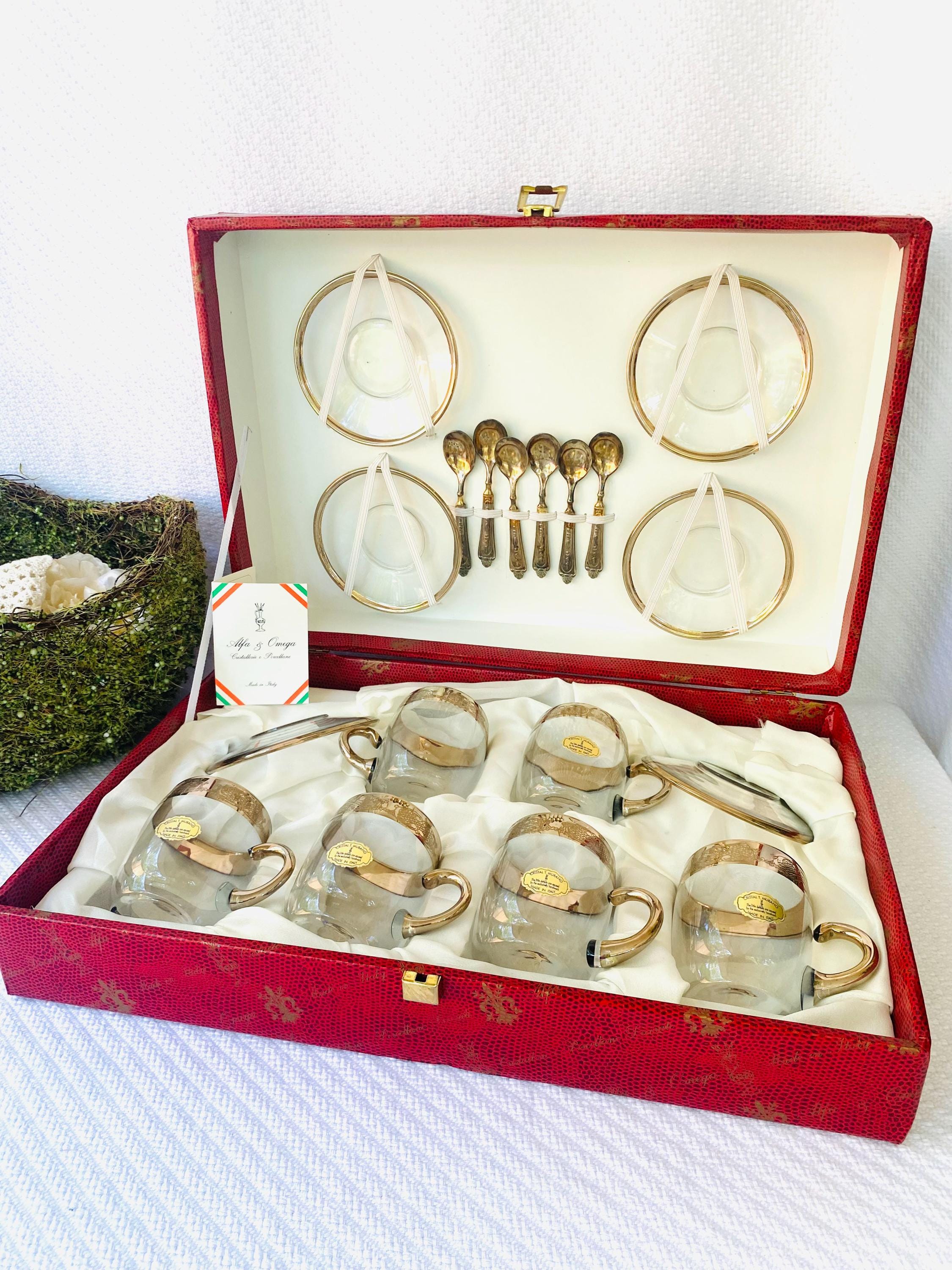 Murano Glass Tea Cup Set - Etsy
