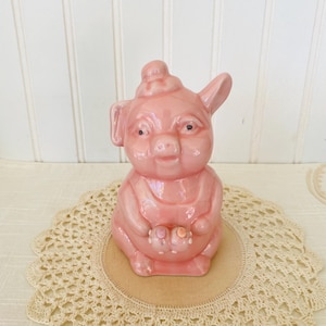 Vintage Pink Pig Piggy Bank