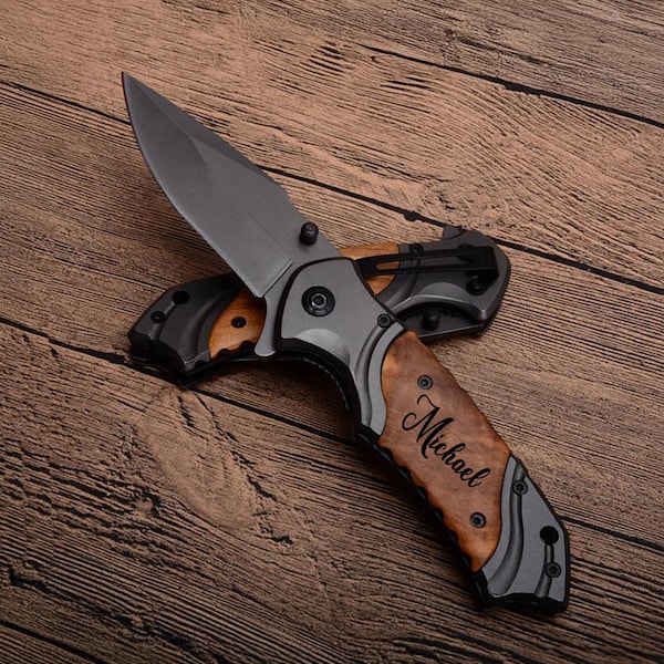 Gepersonaliseerde zakmes voor bruidsjonkers, bruidsjonkersmessen, gegraveerd stalknechtmes, cadeau stalknecht, voorstel bruidsjonker, gepersonaliseerd mes