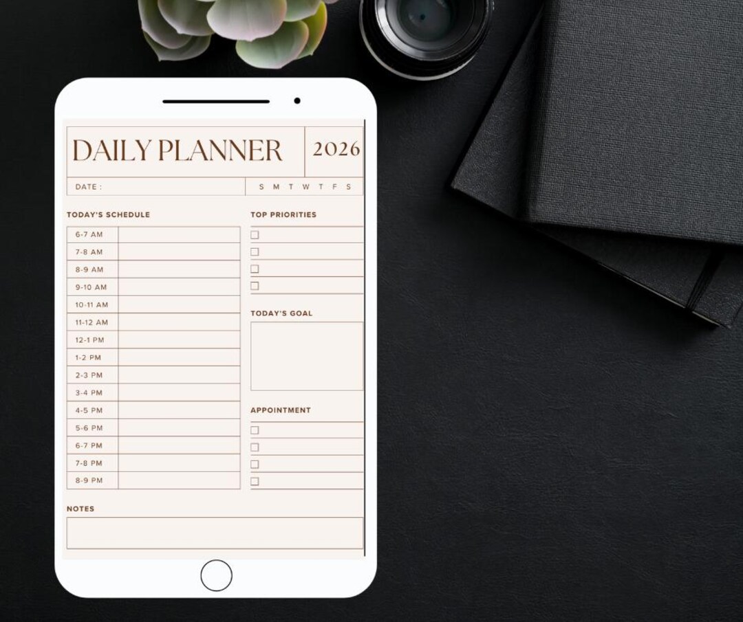 Printable Daily Planner PDF | to Do List, Productivity Planner, Minimal ...