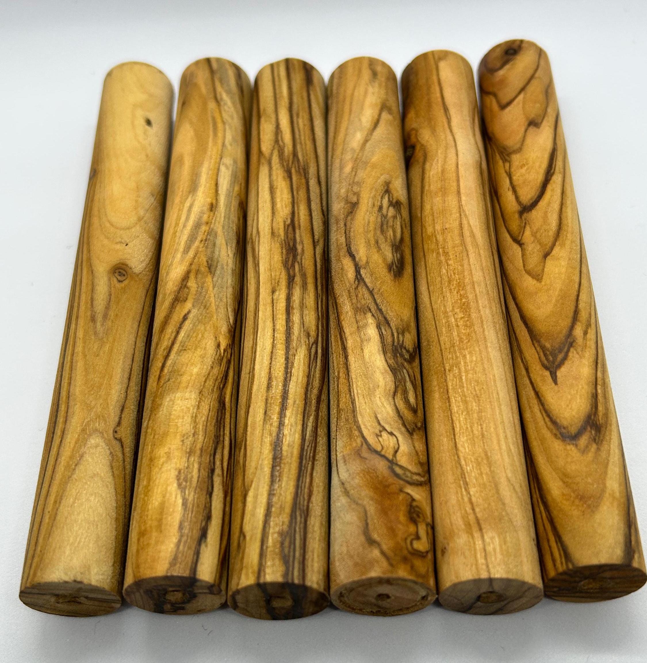 6 Pen Turning Blanks - Olivewood Holyland Round Lumber Shafts - Around ...