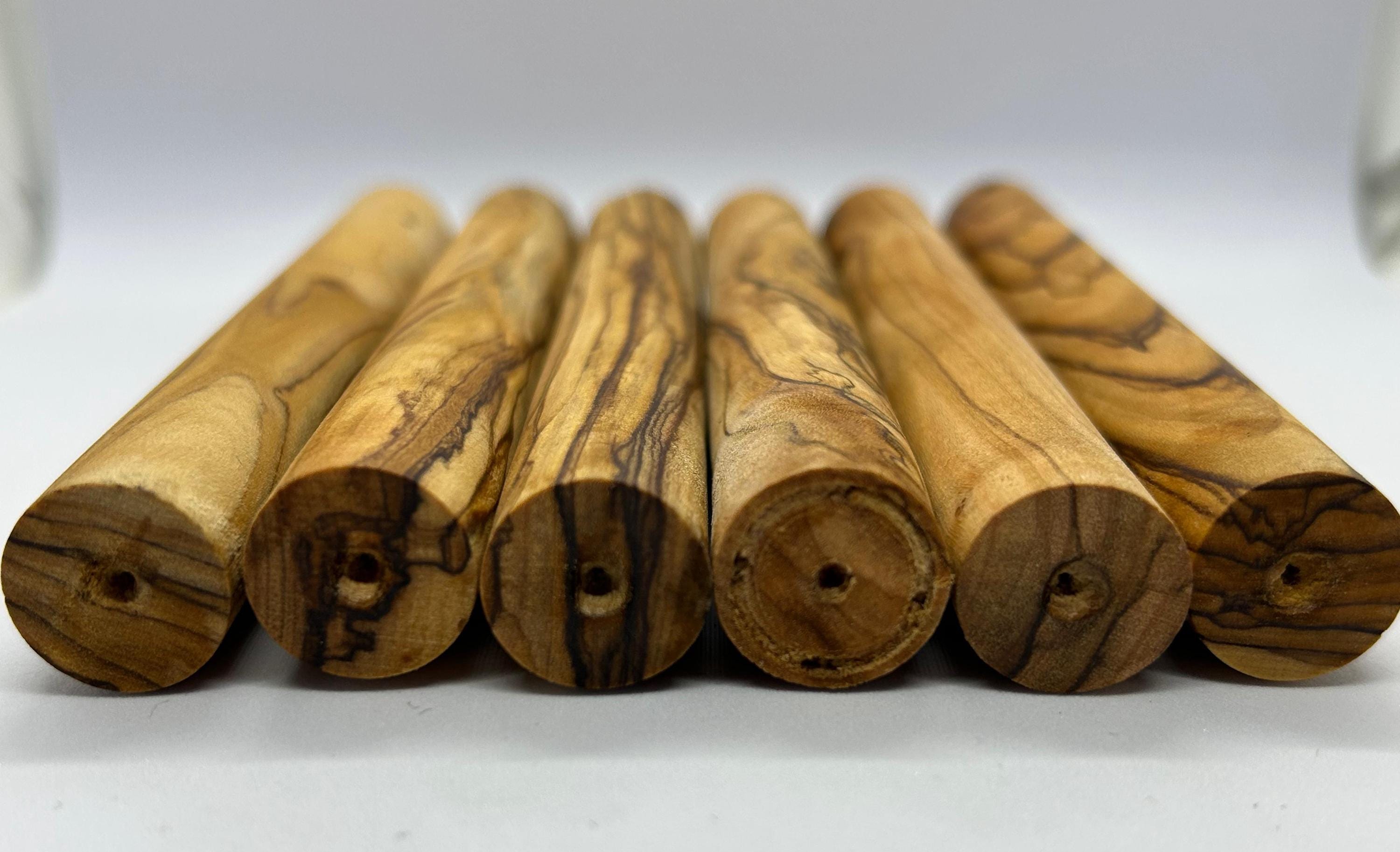 6 Pen Turning Blanks - Olivewood Holyland Round Lumber Shafts - Around ...