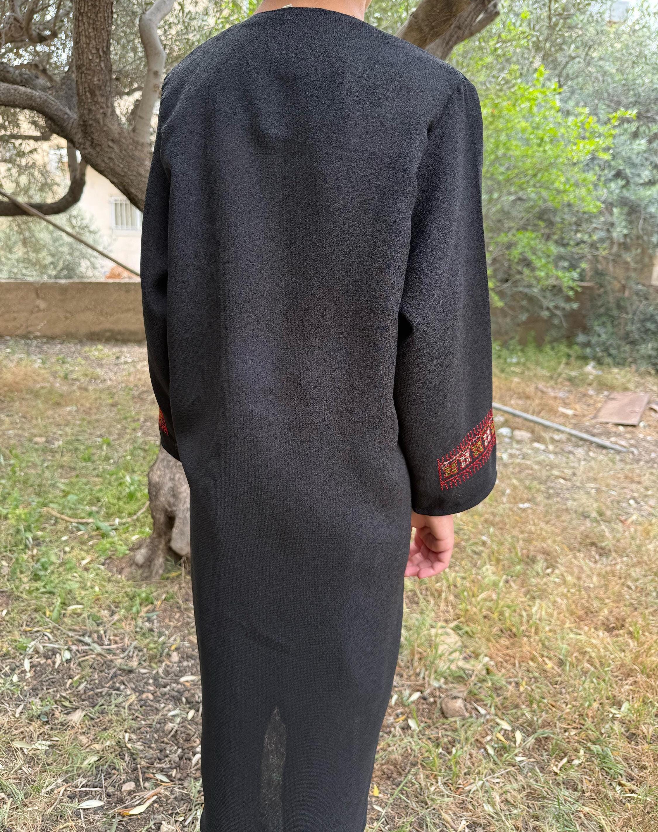 ❤︎ Buy Palestinian Vintage Embroidered Thobe for Girls -arabic