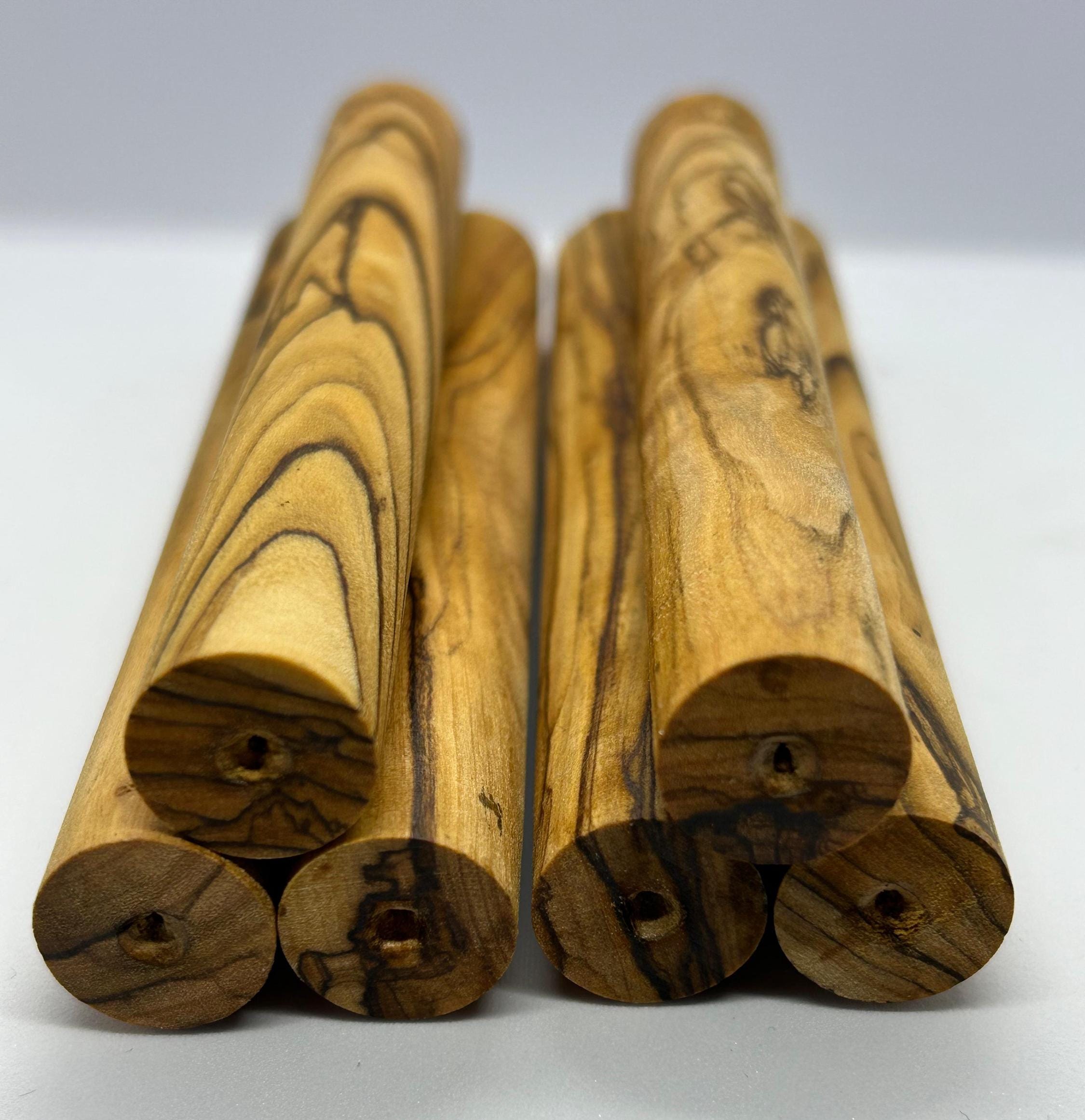 6 Pen Turning Blanks - Olivewood Holyland Round Lumber Shafts - Around ...