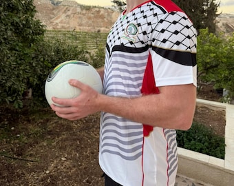 Original Palestine Keffiyeh Pattern Football Jersey - Men’s Sports Shirt S–2XL
