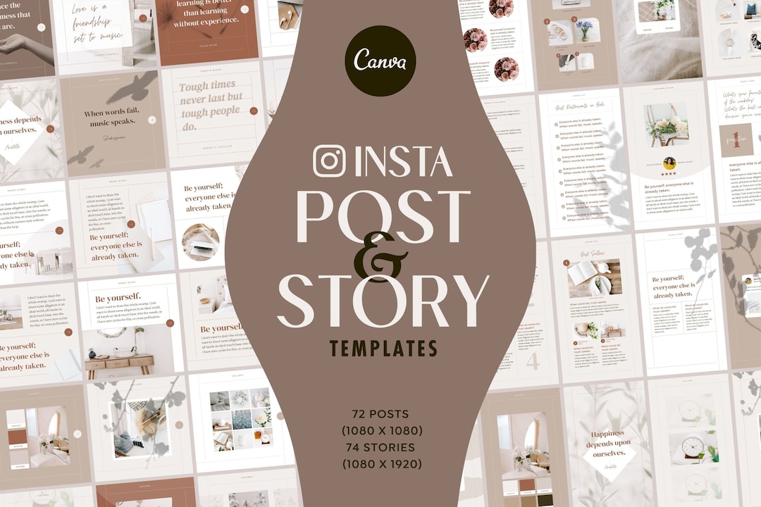 Canva Instagram Post & Story Templates: Clean Social Media Pack ...