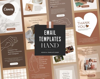 Canva Editable Email Templates Hand | Email Marketing | Product Marketing | Small Business | Online Shop E-commerce