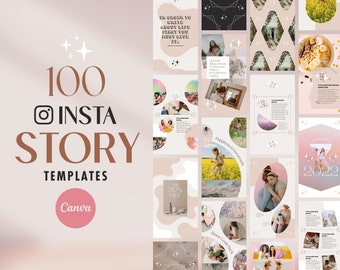 Instagram Template Canva Story Shine - Social Media Pinterest Branding Animated Creator Pack - Quotes, Notification, CTA