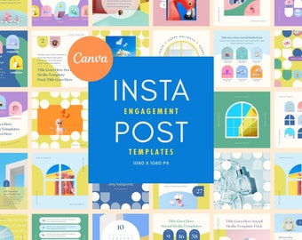 Instagram Template Canva Post Sun - Clean Minimum Animated IG Social Media Pack - Quotes, Notification, CTA