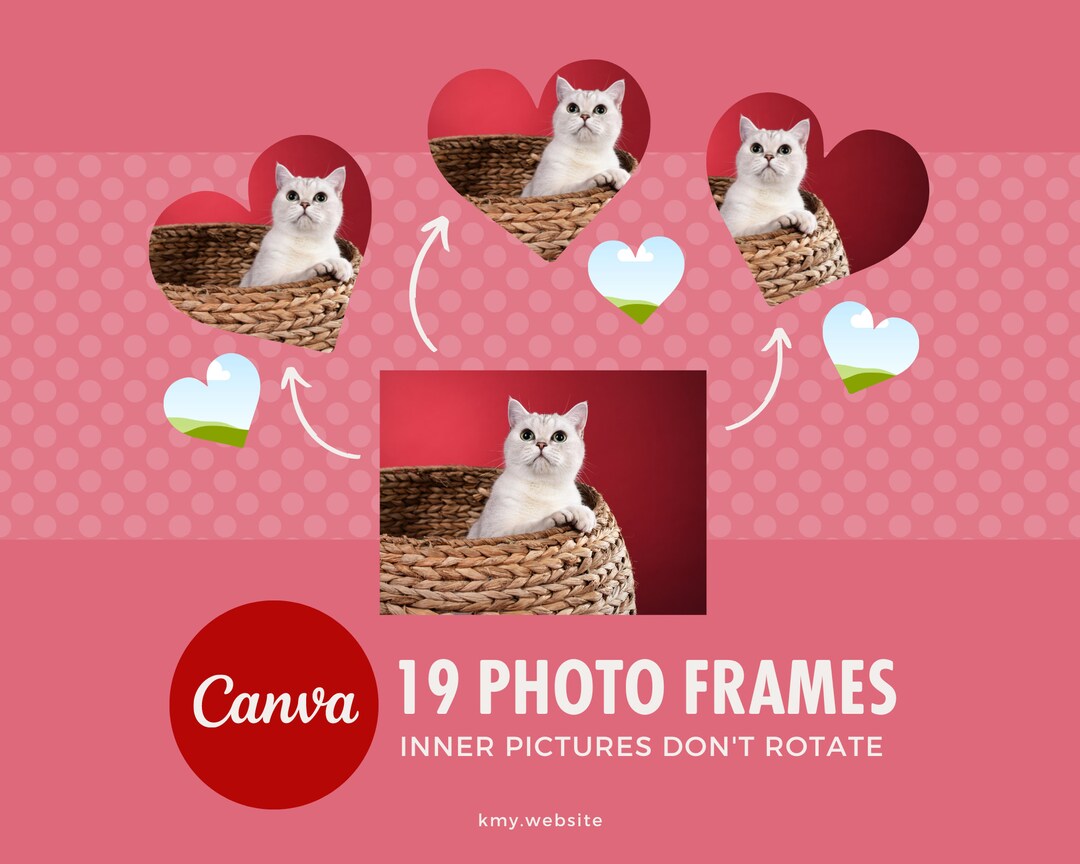 19 Heart Photo Frames Canva Elements Etsy