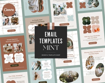 Canva Editable Email Templates Mint | Email Marketing | Product Marketing | Small Business | Online Shop E-commerce