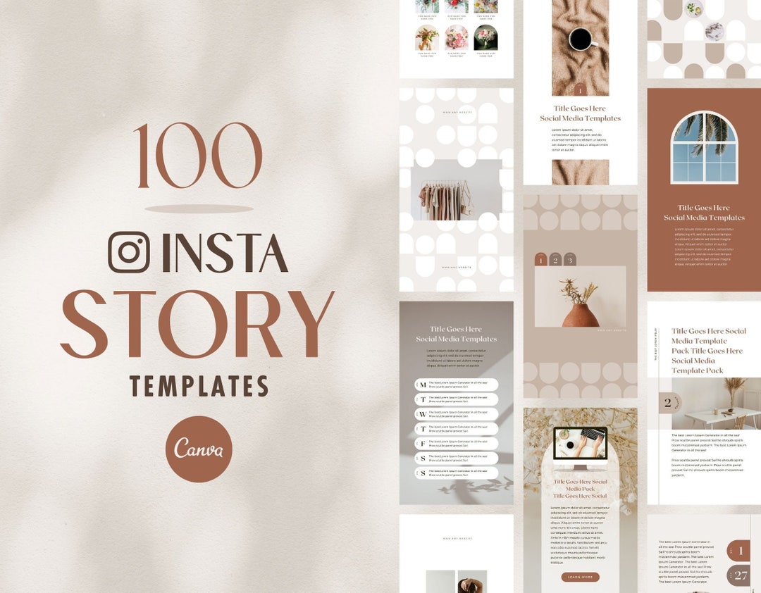 Instagram Templates Canva Story Shadow - Engagement Content Marketing ...