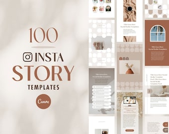 Instagram Templates Canva Story Shadow - Engagement Content Marketing Social Media Pack - Quotes Notification CTA