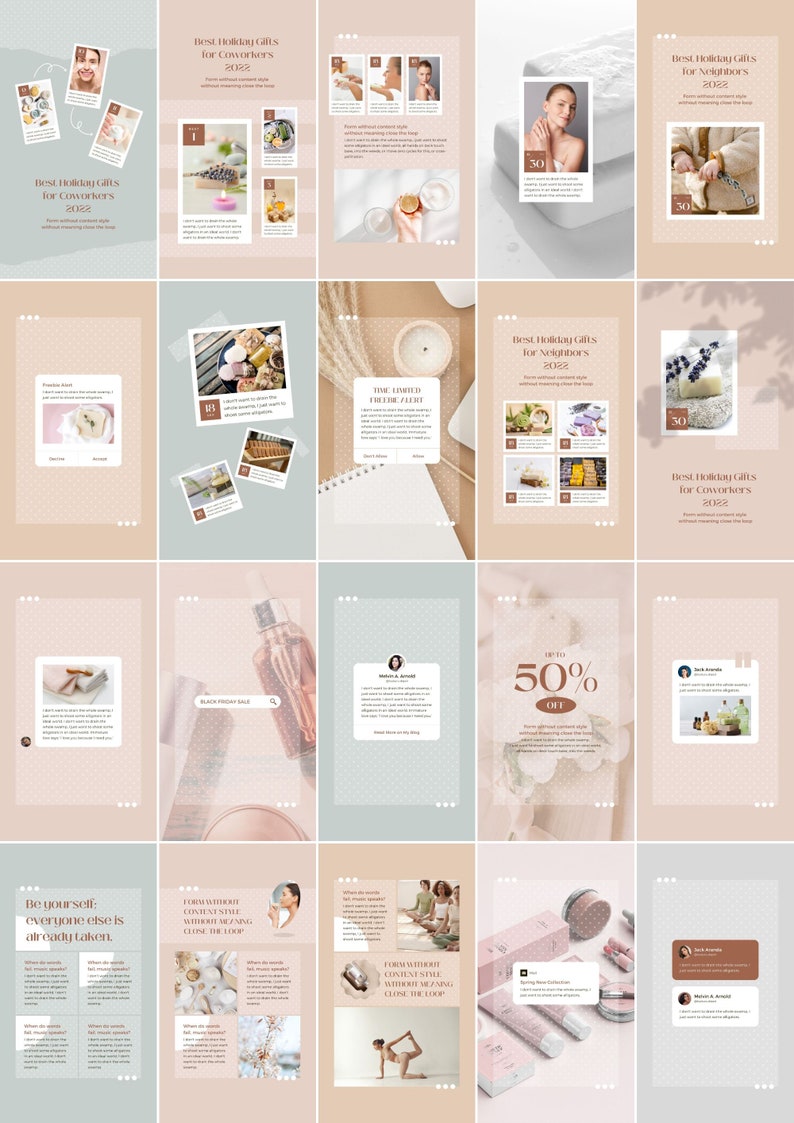 Instagram Template Canva Story Dot - Social Media Pinterest Branding Animated Creator Pack - Quotes, Notification, CTA