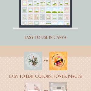 Instagram Template Canva Post Dot - Social Media Branding Carousel Creator Pack, Quotes, Notification, CTA