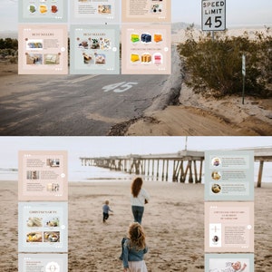 Instagram Template Canva Post Dot - Social Media Branding Carousel Creator Pack, Quotes, Notification, CTA