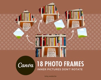 18 Rounded Square Photo Frames - Canva Elements