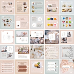 Instagram Template Canva Post Dot - Social Media Branding Carousel Creator Pack, Quotes, Notification, CTA