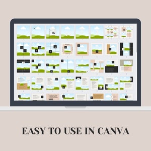 Instagram Template Canva Post Calendar - Minimum Carousel Social Media Branding Pack - Countdown Journal Diary