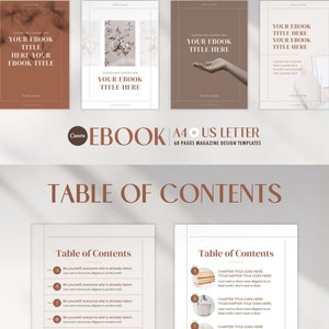 eBook Template Canva Beige - A4 US Letter Magazine Design Cover Lead magnet Coaching Pack