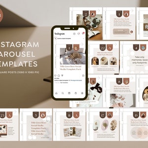 Instagram Template Canva Carousel Post Shadow B - Clean Minimum Animated IG Social Media Pack Copy