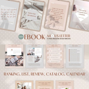 eBook Template Canva Polka Dot - A4 US Letter Magazine Design Cover Lead magnet Coaching Pack