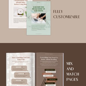 eBook Template Canva Beige - A4 US Letter Magazine Design Cover Lead magnet Coaching Pack