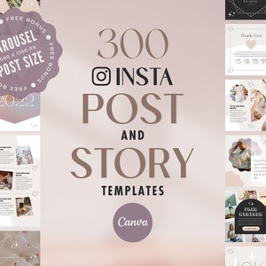 Instagram Template Canva Post Story Shine - Reel Shorts Carousel Animated Social Media Pack - Quotes, Notification, CTA