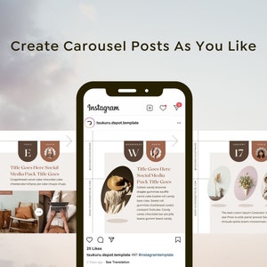 Instagram Template Canva Carousel Post Shadow B - Clean Minimum Animated IG Social Media Pack Copy