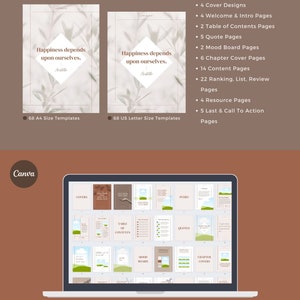 eBook Template Canva Beige - A4 US Letter Magazine Design Cover Lead magnet Coaching Pack