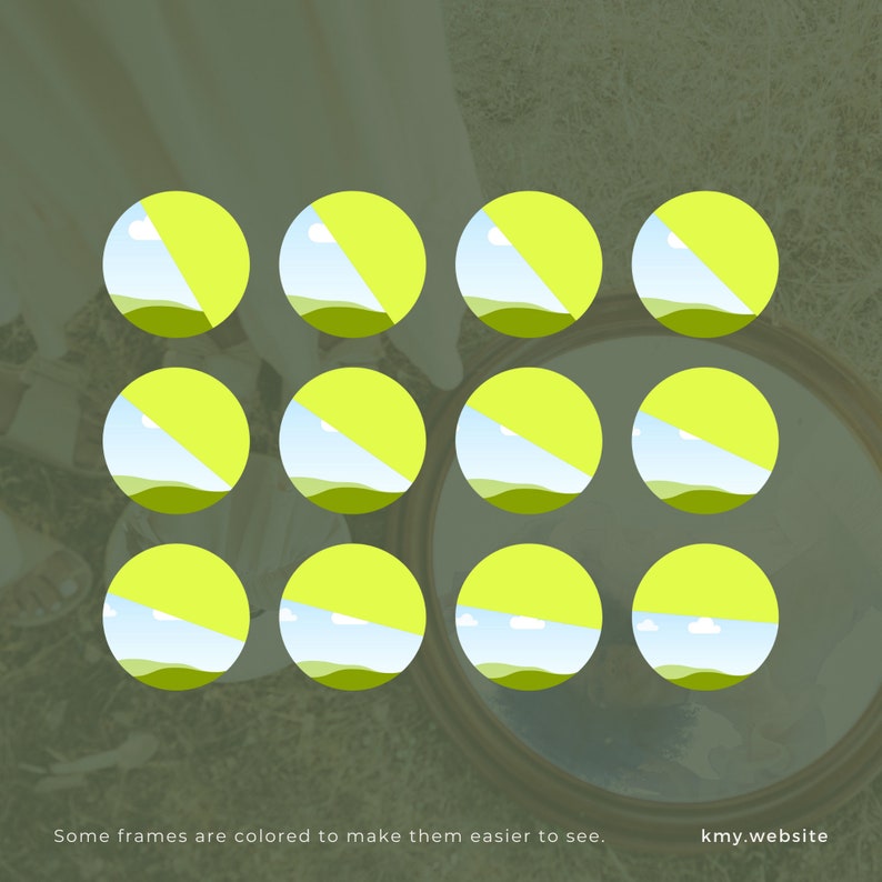 72 Semicircle Photo Frames + 36 Combinations for Canva Design Elements