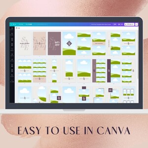 Instagram Template Canva Post Story Portrait - Elegant Minimum Boho Sales Promotion Social Media IG Pack