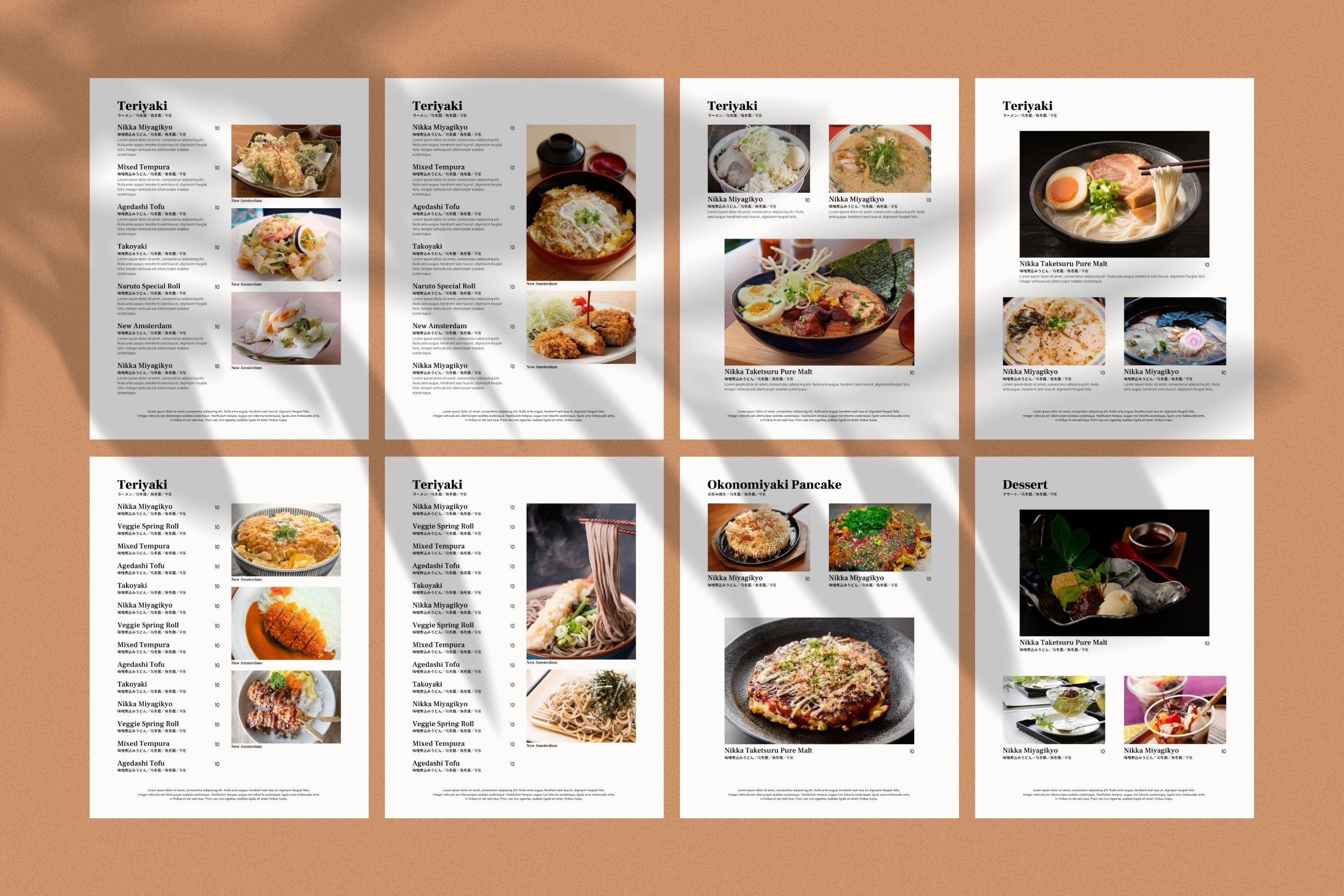 Two Language Menu Design Multilingual Food Menu Templates: Canva Editable Restaurant Menu (PDF ...