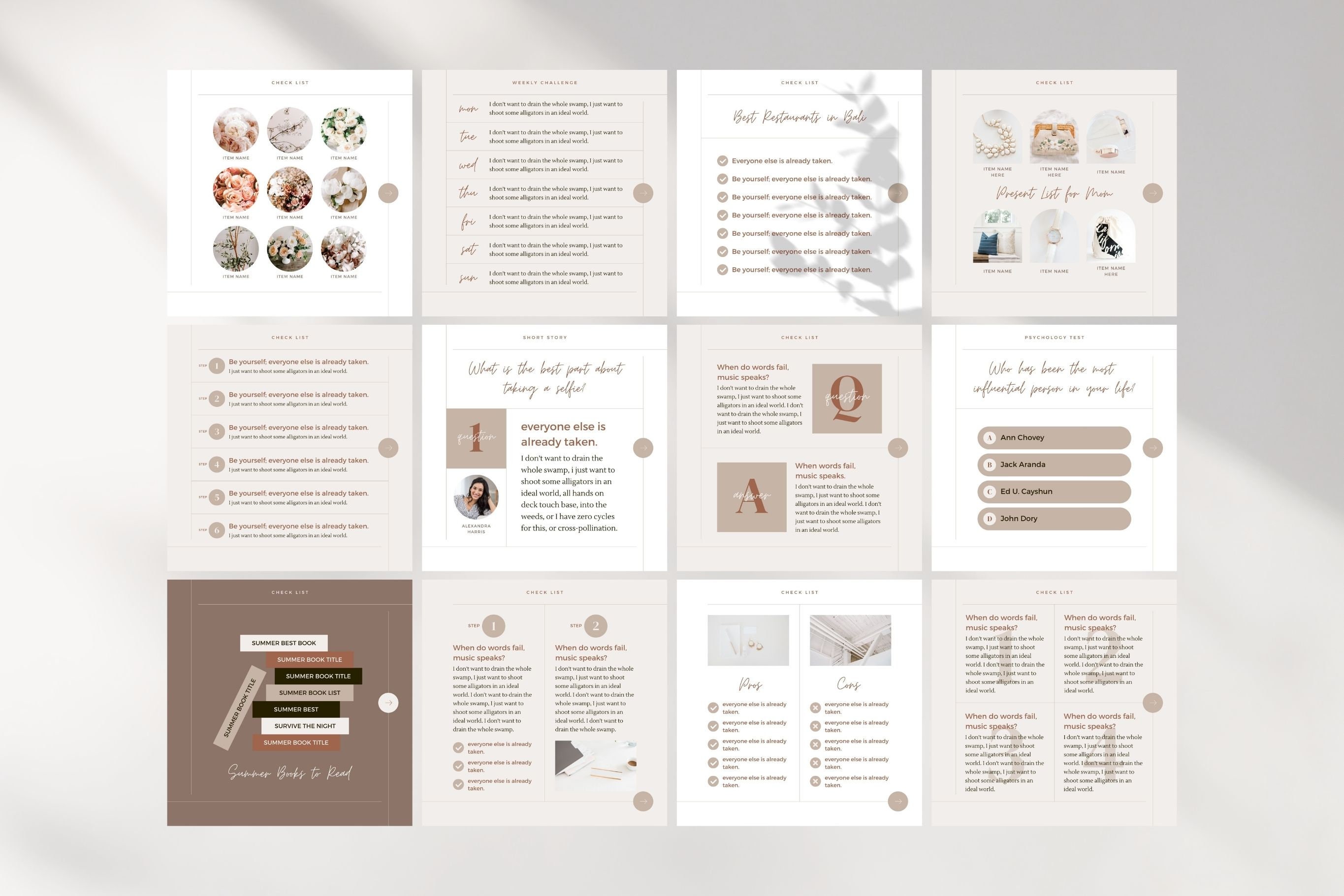 Instagram Template Canva Post Beige - Clean Minimum Carousel Instagram ...