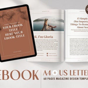 eBook Template Canva Beige - A4 US Letter Magazine Design Cover Lead magnet Coaching Pack