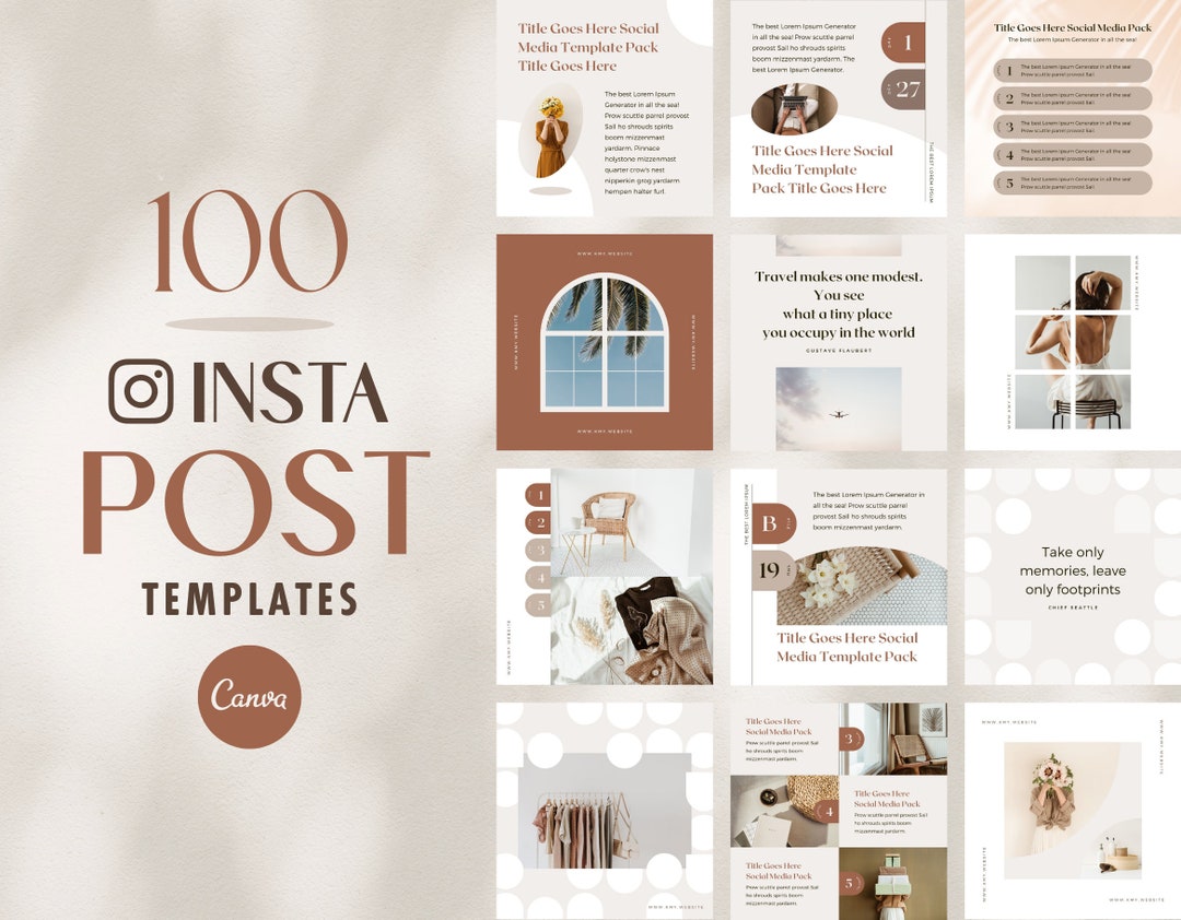Instagram Template Post Canva Shadow - Clean Minimum Animated IG Social ...