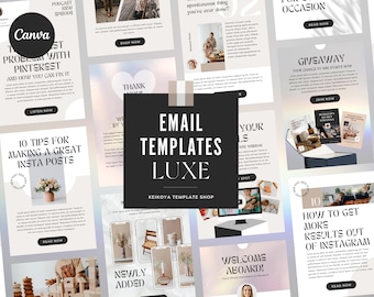 Luxe Email Templates: Canva Editable Marketing Designs (Digital Download)