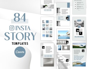 Instagram Template Canva Story Zen - Clean Minimum Social Media Pinterest Branding Animated Creator Pack