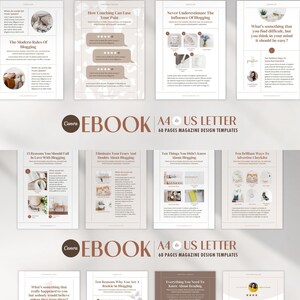 eBook Template Canva Beige - A4 US Letter Magazine Design Cover Lead magnet Coaching Pack