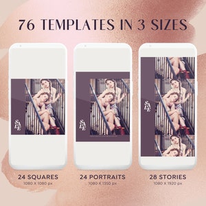 Instagram Template Canva Post Story Portrait - Elegant Minimum Boho Sales Promotion Social Media IG Pack