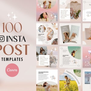 Instagram Template Canva Post Shine - Clean Minimum Animated IG Social Media Pack - Quotes, Notification, CTA