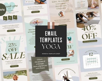 Canva Editable Email Templates Yoga | Email Marketing | Product Marketing | Small Business | Online Shop E-commerce