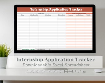 Internship Application Tracker - Downloadable Excel Spreadsheet